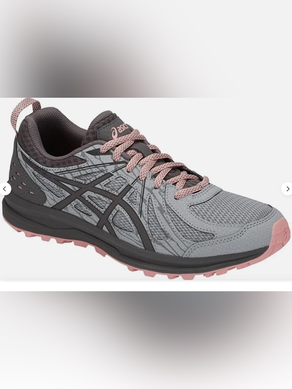 ASICS Women's Gray and Pink Trail Running Sneakers